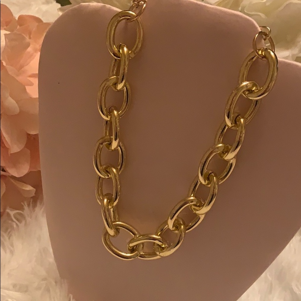Gold Adjustable Large Chain Necklace